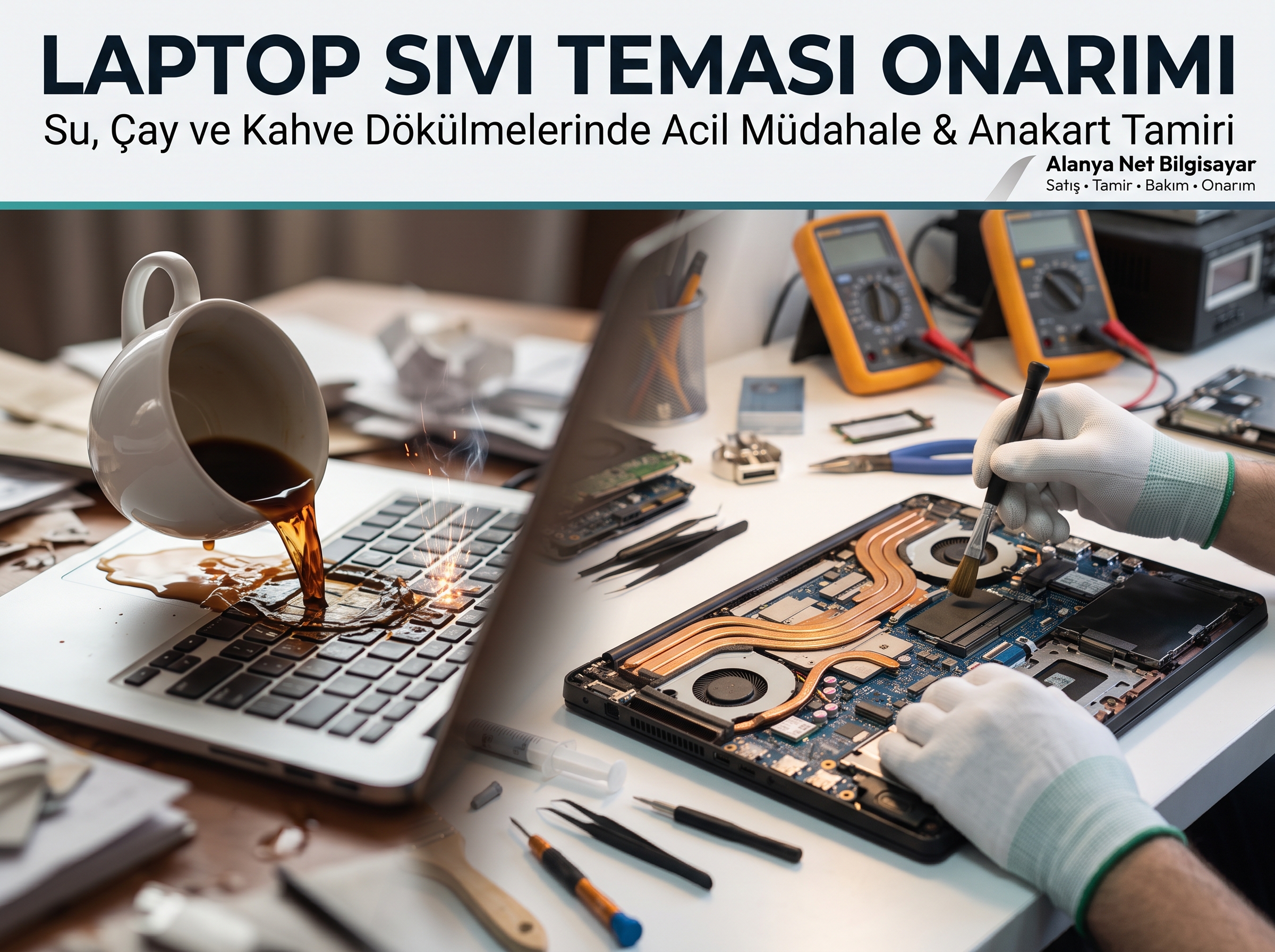 Laptopa Su, Çay veya Kahve Döküldü! Ne Yapmalısınız?